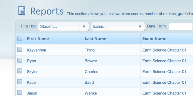 screenshot of Exam Professor